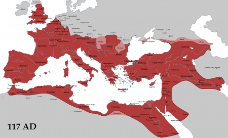 Granica Imperium Rzymskiego w pierwszej połowie II w n.e. źródło