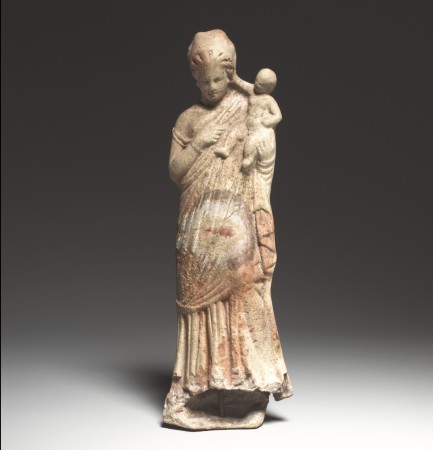 Grecka mam z dzieckiem,rzeźba datowana na II/I w p.n.e. Źródło